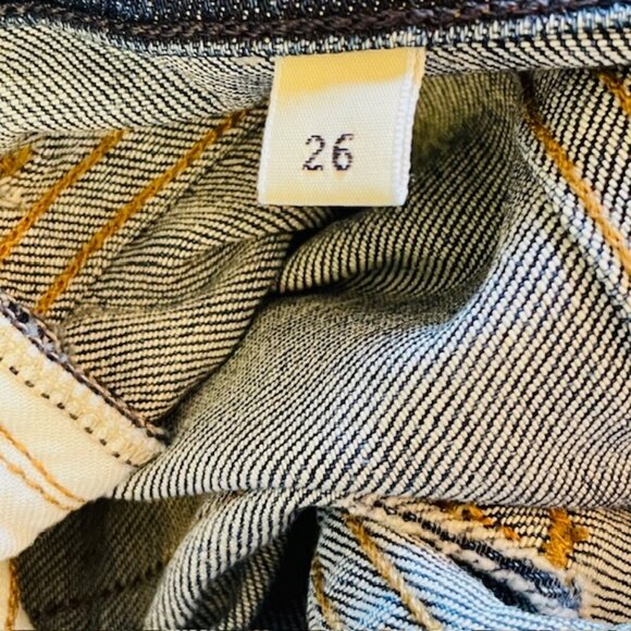 Citizens of Humanity High Rise Cropped Flare Jean Raw Hem Medium Wash Size 26 - Picture 9 of 11